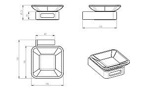 Мыльница Boheme Q 10943-BR бронза купить в интернет-магазине сантехники Sanbest