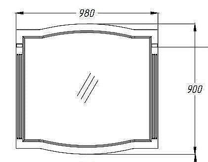 Зеркало Опадирис Лаура 100 белый/swarovski золото в ванную от интернет-магазине сантехники Sanbest