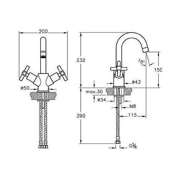 Смеситель для раковины Vitra Juno купить в интернет-магазине сантехники Sanbest