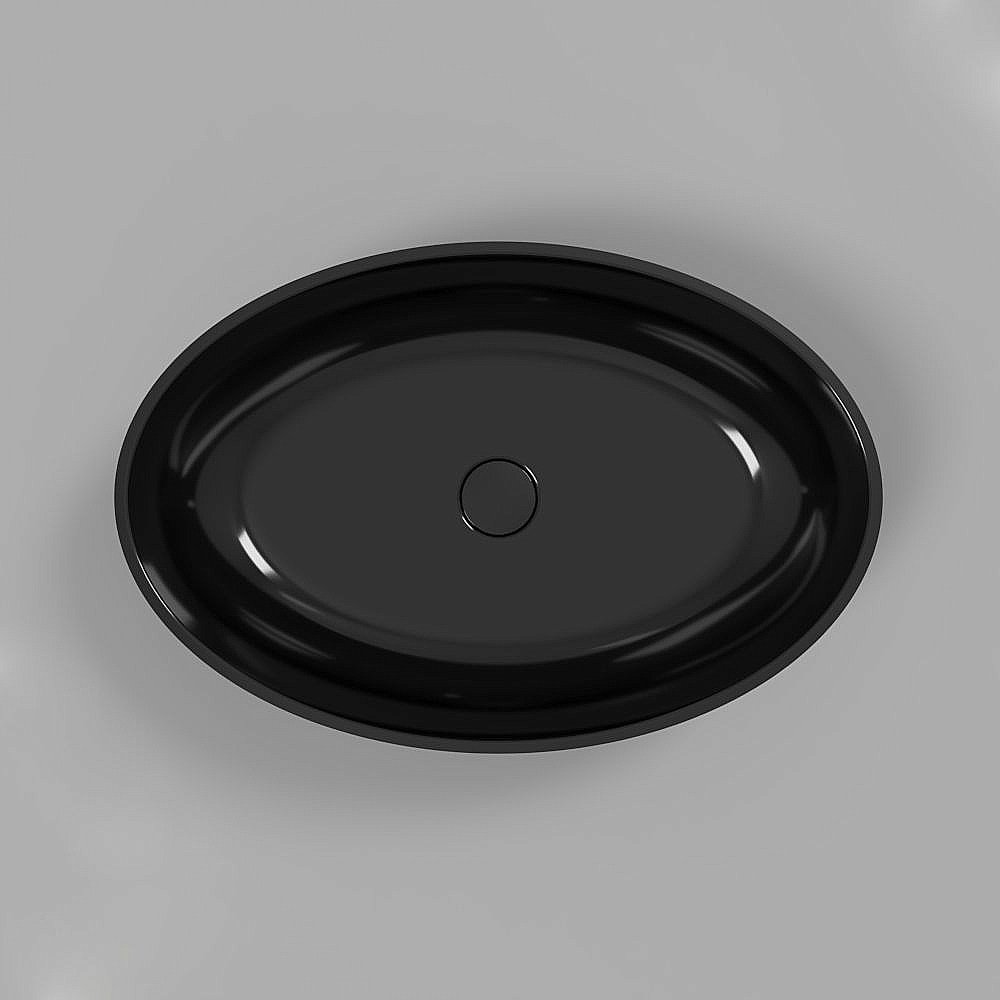 Раковина накладная WhiteCross Citrine 60 0717.060040.101 черная купить в интернет-магазине Sanbest