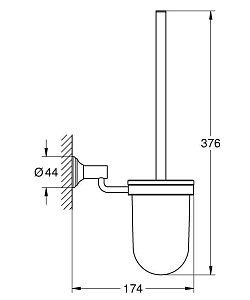 Туалетный ёршик Grohe Essentials Authentic 40658001 купить в интернет-магазине сантехники Sanbest