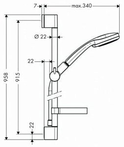 Душевая гарнитура Hansgrohe Croma 27724000 купить в интернет-магазине сантехники Sanbest