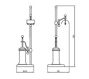 Стойка для ванной Migliore Provance ML.PRO-60.542.DO белая керамика с декором/золото купить в интернет-магазине сантехники Sanbest