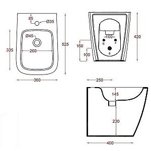Биде напольное Artceram A16 Белый купить в интернет-магазине Sanbest
