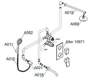Душевая система WasserKRAFT Aller 1060 A171619 купить в интернет-магазине сантехники Sanbest