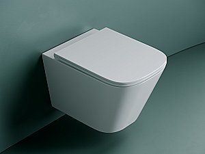 Унитаз подвесной Ceramica Nova Union CN4009T белый, с крышкой микролифт, безободковый, слив-торнадо купить в интернет-магазине Sanbest