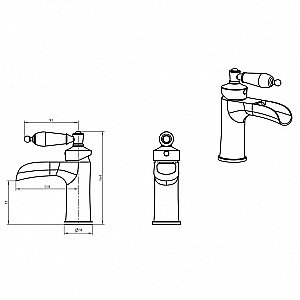 Смеситель для раковины Boheme Vogue Crystal 221-CRST хром купить в интернет-магазине сантехники Sanbest