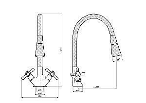 Смеситель для кухни Rav-Slezak MORAVA MK120.5/13CMAT купить в интернет-магазине сантехники Sanbest