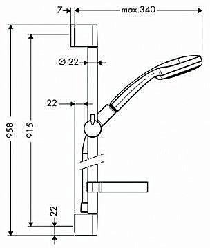 Душевая гарнитура Hansgrohe Croma 27724000 купить в интернет-магазине сантехники Sanbest