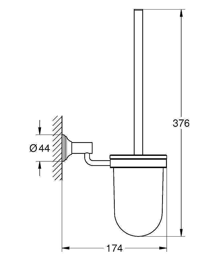 Туалетный ёршик Grohe Essentials Authentic 40658001 купить в интернет-магазине сантехники Sanbest