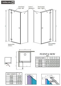 Душевой уголок Radaway Fuenta New KDJ+S 90х80 купить в интернет-магазине Sanbest