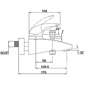 Смеситель для ванны Kaiser Safira 15022 купить в интернет-магазине сантехники Sanbest