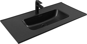 Тумба с раковиной Aquanet Вега 90 344124+329256 белая глянцевая для ванной в интернет-магазине Sanbest