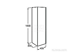 Шкаф - колонна с зеркалом Roca Inspira для ванной в интернет-магазине сантехники Sanbest