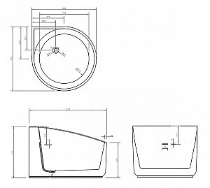 Акриловая ванна Abber AB9305 95х95 купить в интернет-магазине Sanbest