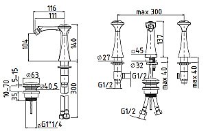 Смеситель для биде Migliore Opera ML.OPR-6025K хром купить в интернет-магазине сантехники Sanbest