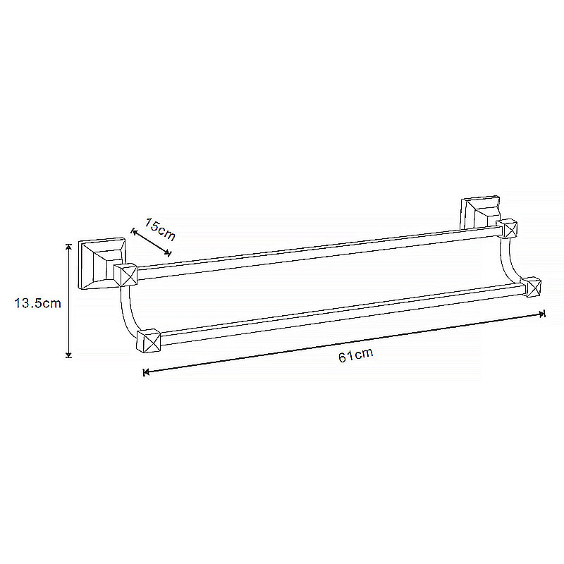 Полотенцедержатель Azario ALTRE AZ-96002B хром купить в интернет-магазине сантехники Sanbest
