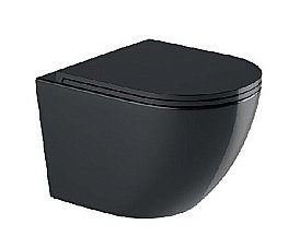 Унитаз подвесной WeltWasser WW MERZBACH 043 GL-BL черный глянец купить в интернет-магазине Sanbest