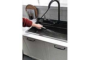 Мойка кухонная Esbano Geyserus-5 ESMKGEYS5 оружейная сталь купить в интернет-магазине сантехники Sanbest