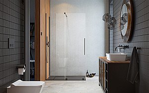 Душевое ограждение Radaway Furo Brushed GunMetal Walk-in 110 10106588-92-01 стекло прозрачное/профиль брашированная оружейная сталь купить в интернет-магазине Sanbest