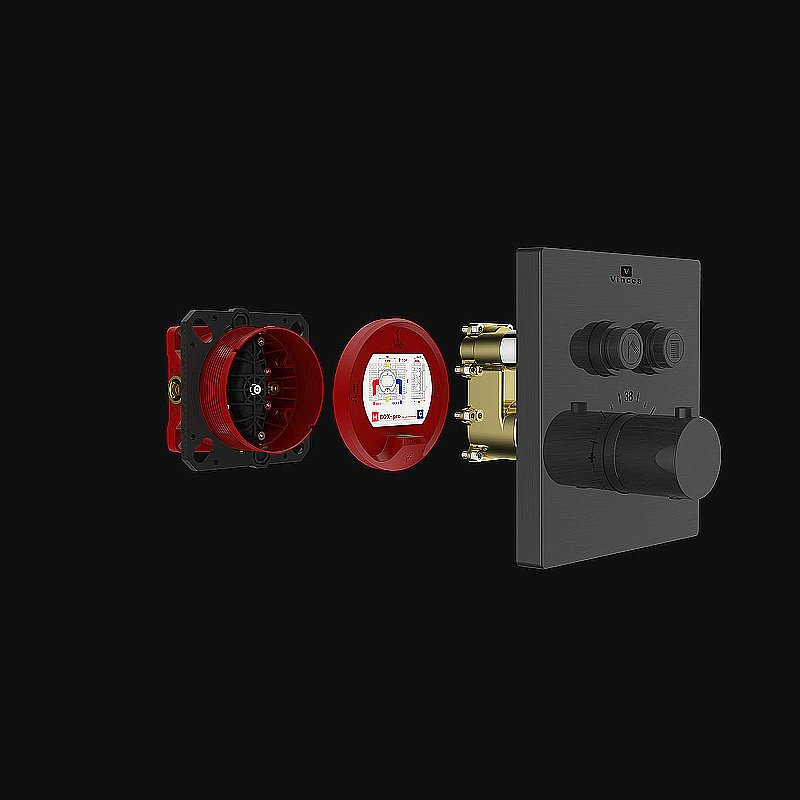 Душевая система Vincea Inspire VSFW-3I21T1GM вороненая сталь купить в интернет-магазине сантехники Sanbest