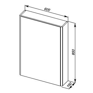 Зеркальный шкаф Aquanet Орлеан 60 купить в интернет-магазине сантехники Sanbest