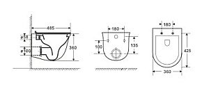 Унитаз с инсталляцией WeltWasser AMBERG 497 + TELBACH 004 GL-WT + AMBERG RD-MT CR купить в интернет-магазине Sanbest