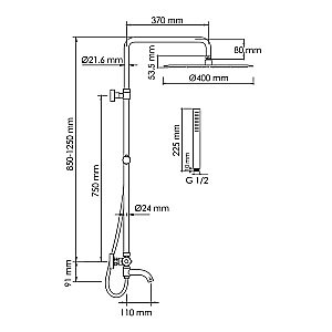Душевая система WasserKraft SET2743 Thermo хром купить в интернет-магазине сантехники Sanbest
