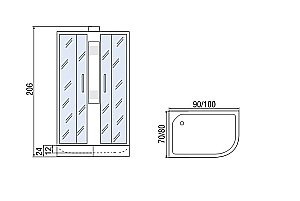 Душевая кабина Мономах Б/К 100/70/24 МЗ купить в интернет-магазине Sanbest