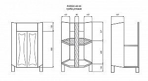 Тумба с раковиной напольная Misty Лотос 58 белая для ванной в интернет-магазине Sanbest