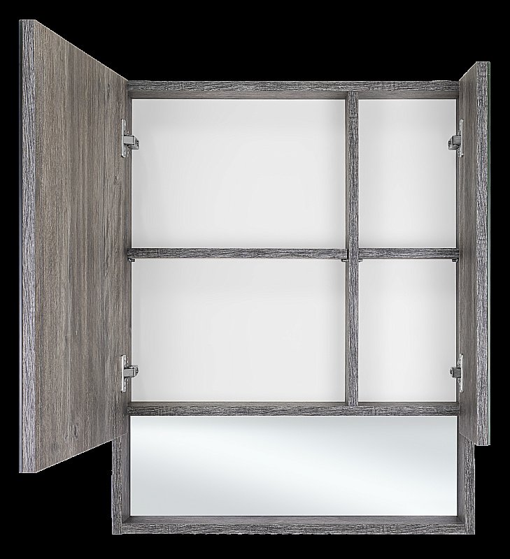 Зеркальный шкаф Misty Темза 60 темное дерево купить в интернет-магазине сантехники Sanbest