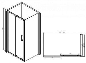 Душевой уголок ABBER Schwarzer Diamant AG30150B-S90B купить в интернет-магазине Sanbest