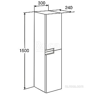 Шкаф - колонна Roca Victoria Nord ZRU9000095 Black Edition для ванной в интернет-магазине сантехники Sanbest