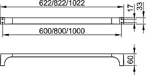 Полотенцедержатель KEUCO EDITION 11 11101130600 хром черный купить в интернет-магазине сантехники Sanbest