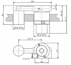 Скрытая часть Bravat Rhein D968K-ENG купить в интернет-магазине сантехники Sanbest