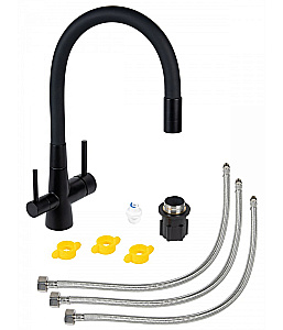 Смеситель для кухни Agger Elegant A3230344 черный матовый купить в интернет-магазине сантехники Sanbest