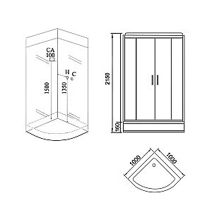 Душевая кабина Grossman GR241 100x100 купить в интернет-магазине Sanbest