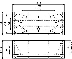 Гидромассажная ванна Радомир Прованс Терапия 180х80 бронза купить в интернет-магазине Sanbest