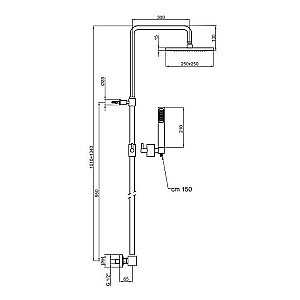Душевая система Webert Azeta AA980507015METAL купить в интернет-магазине сантехники Sanbest