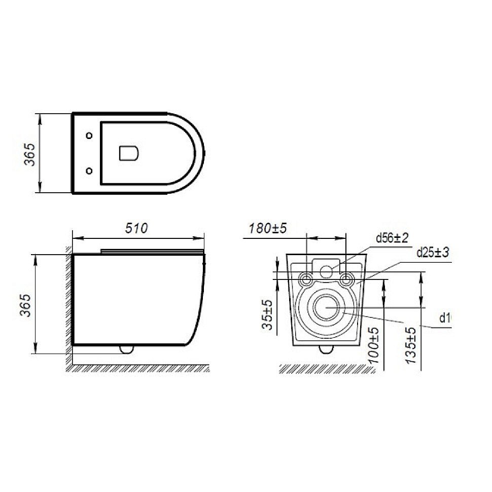 Унитаз подвесной Art&Max Bianchi AM9311CHR/SC белый, с сиденьем микролифт, безободковый купить в интернет-магазине Sanbest