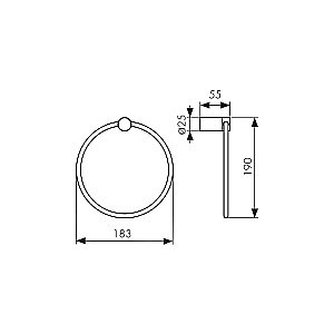 Полотенцедержатель Kaiser Vita KH-3203 хром купить в интернет-магазине сантехники Sanbest