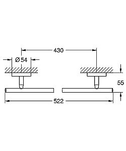 Полотенцедержатель Grohe BauCosmopolitan 40459001 купить в интернет-магазине сантехники Sanbest