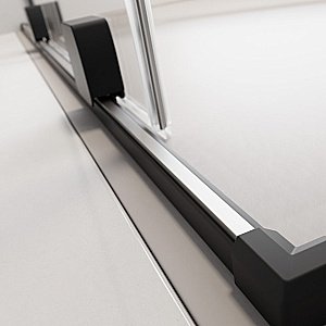Шторка для ванны Radaway Furo Black PND II 170 стекло прозрачное/профиль черный матовый купить в интернет-магазине Sanbest