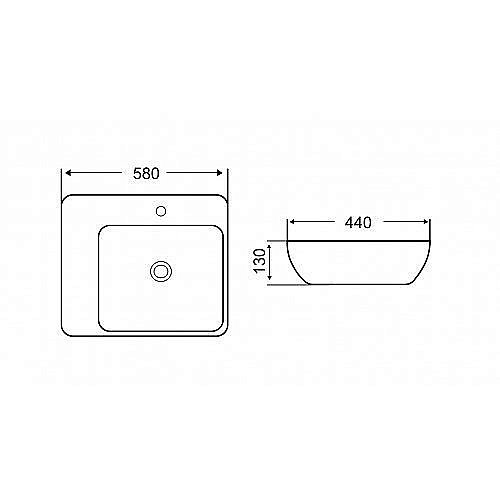 Раковина накладная WeltWasser WW ELBACH 1004 58 белая купить в интернет-магазине Sanbest