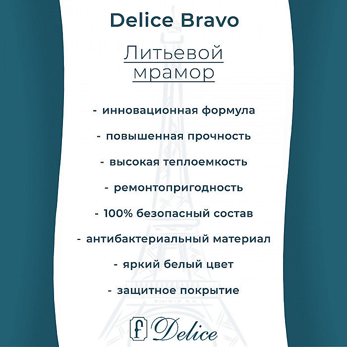 Ванна Delice Bravo DLR330039R-M 190х90 белая матовая/ручки хром купить в интернет-магазине Sanbest