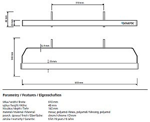 Держатель полотенец на радиатор Bemeta Rawell 101204161 купить в интернет-магазине сантехники Sanbest