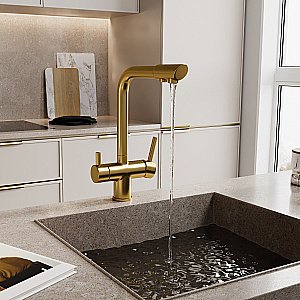 Смеситель для кухни WasserKRAFT A8387 матовое золото купить в интернет-магазине сантехники Sanbest