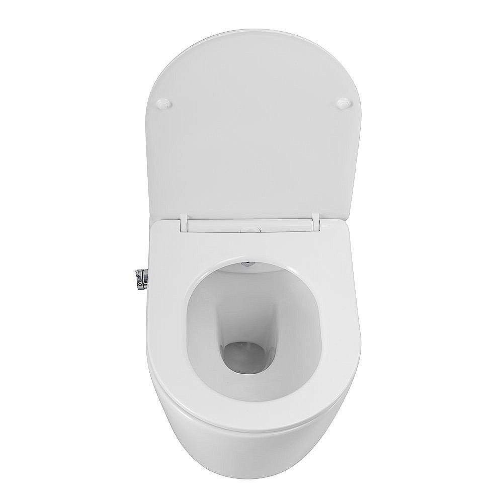 Унитаз подвесной Art&Max ZOE AM9322C1CHR/SC белый, с сиденьем микролифт, безободковый, функция биде купить в интернет-магазине Sanbest