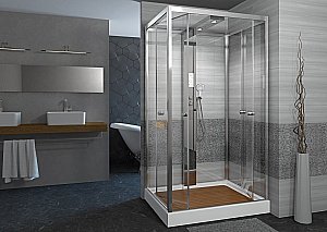 Душевая кабина DTO Серия Z Z122 ESPOO с паром 120x90 купить в интернет-магазине Sanbest