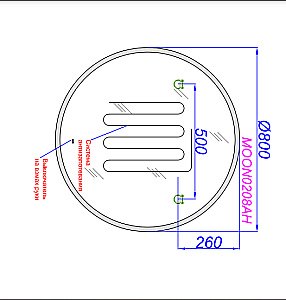 Зеркало Aqwella Moon 80 MOON0208AH в ванную от интернет-магазине сантехники Sanbest